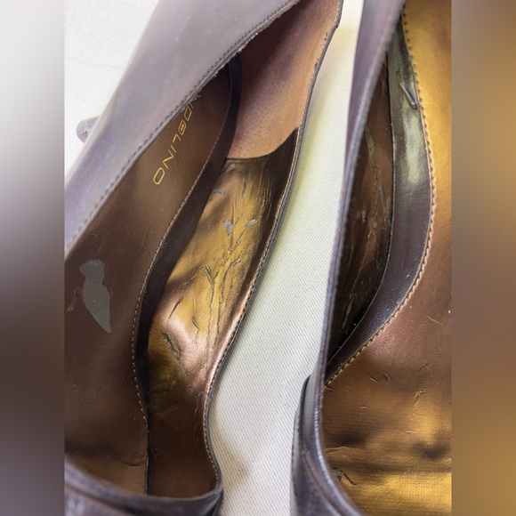 Bandolino Brown Leather Women's Shoes with Kitten Heel Pump Size 9.5 - Picture 6 of 16